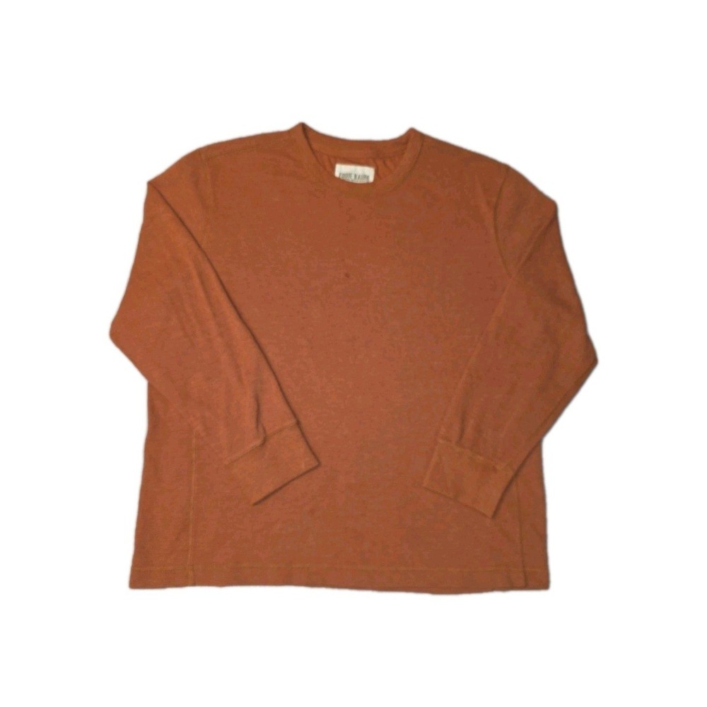 Eddie Bauer Cotton Knit Pullover Rust Orange Size XXL Long Sleeve Sweater